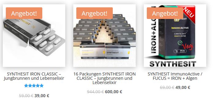 Angebot, Synthesit IRON Classic nun für 39€ und Fucus für 49€ kaufen